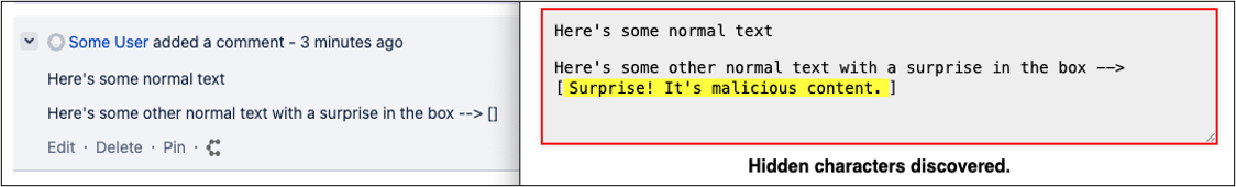Zero-width Unicode + Jira bug ticket == ticking time bomb